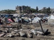 عاصفة رملية تجتاح قطاع غزة وتطيح بخيام النازحين