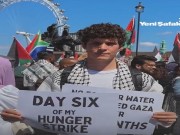 بالفيديو || "لامانا" يدخل يومه السادس في إضرابه عن الطعام رفضاً لتجويع غزة