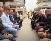لجنة الطوارئ العليا في شمال قطاع غزة تزور الدكتور نهاد غنيم الذي فقد أسرته